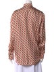 Burberry Printed Long Sleeve Button-Up Top