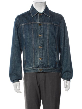 Burberry London Plaid Print Denim Jacket