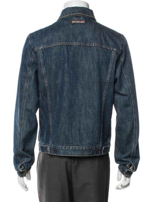 Burberry London Plaid Print Denim Jacket