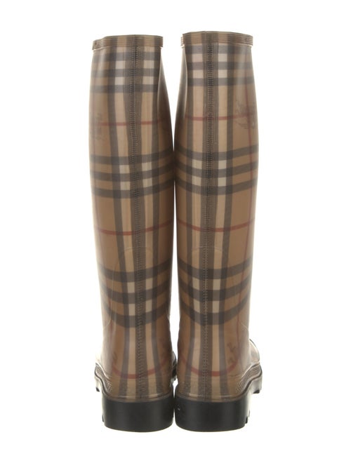 Burberry Haymarket Check Pattern Rubber Rain Boots