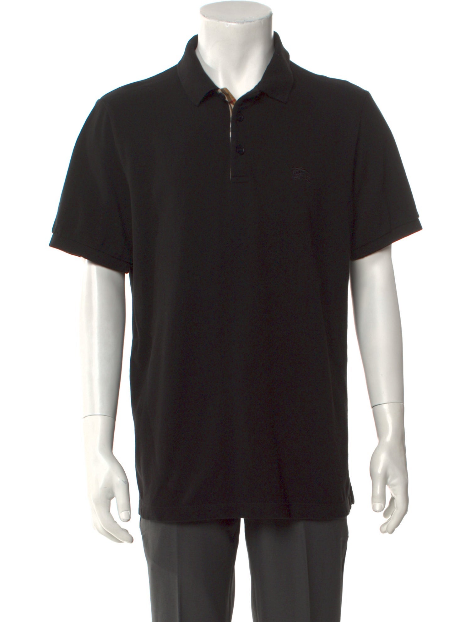 Burberry House Check Pattern Crew Neck Polo Shirt