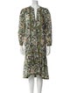 Burberry Printed Midi Length Dress