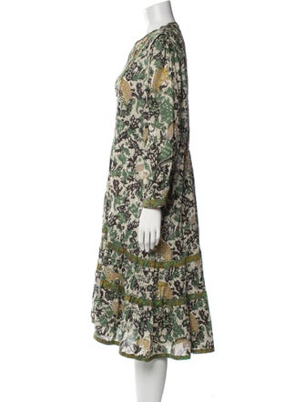 Burberry Printed Midi Length Dress