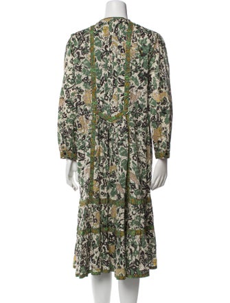 Burberry Printed Midi Length Dress