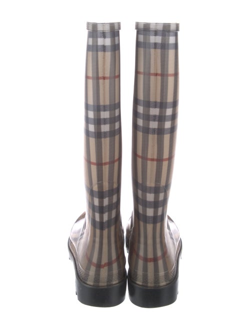 Burberry House Check Pattern Rubber Rain Boots