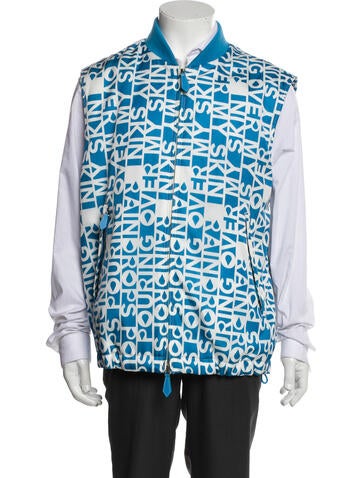 Burberry Outerwear Graphic Print Denim Jacket L