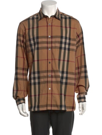 Burberry Nova Check Pattern Long Sleeve Shirt