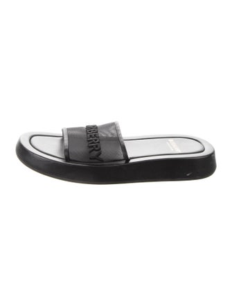 Burberry Mesh Embroidered Accent Slides