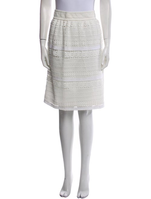 Burberry Lace Pattern Knee-Length Skirt