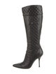 Burberry Quilted Pattern Leather Boots