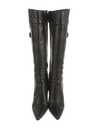 Burberry Quilted Pattern Leather Boots