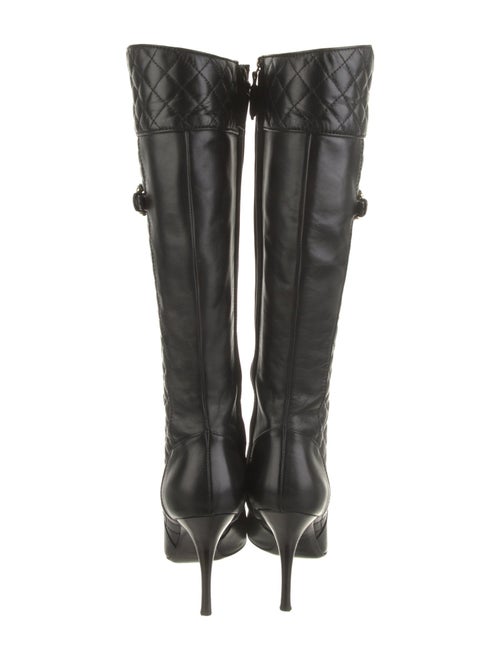 Burberry Quilted Pattern Leather Boots