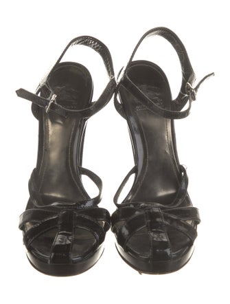 Burberry Leather Slingback Sandals