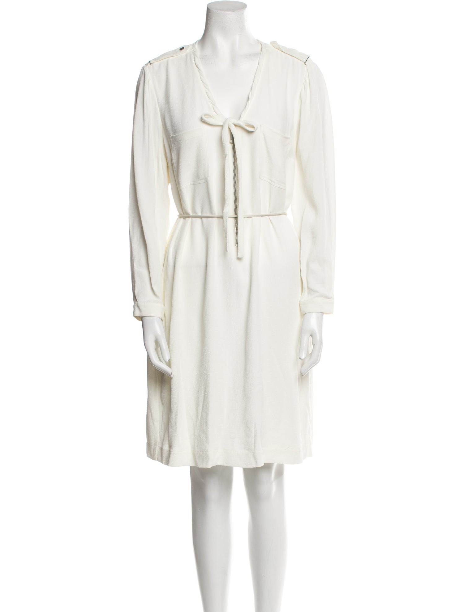 Burberry V-Neck Knee-Length Dress