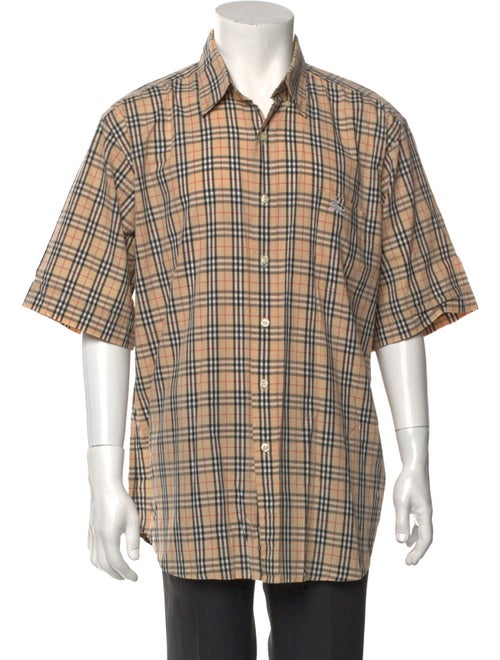 Burberry Plaid Print Short Sleeve Shirt