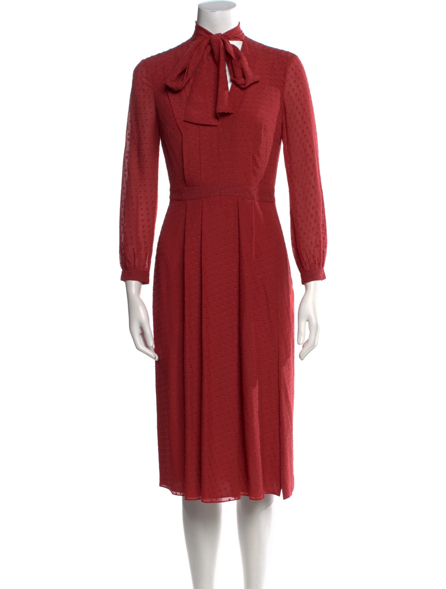 Burberry Silk Midi Length Dress