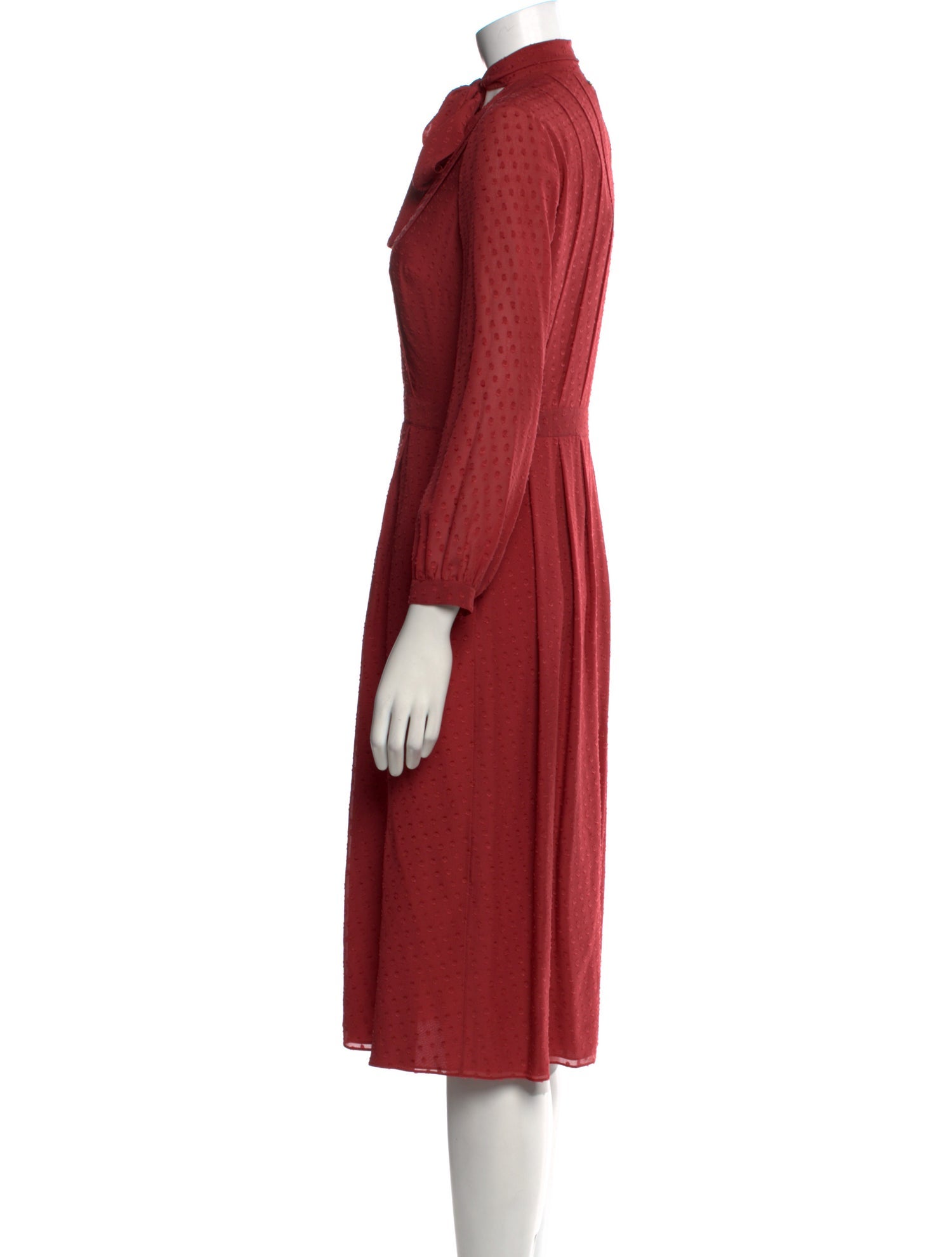 Burberry Silk Midi Length Dress