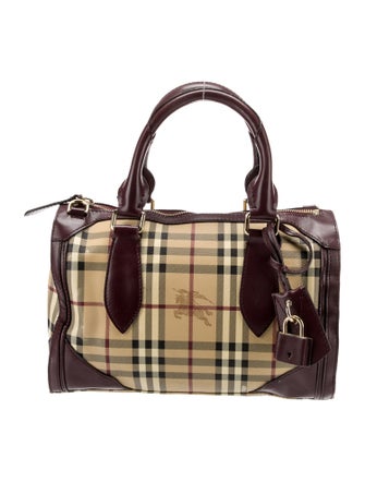 Burberry Haymarket Check Top Handle Bag