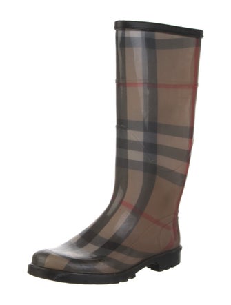 Burberry Exploded Check Pattern Rubber Rain Boots