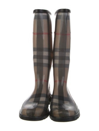 Burberry Exploded Check Pattern Rubber Rain Boots