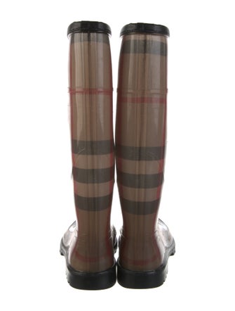 Burberry Exploded Check Pattern Rubber Rain Boots