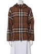 Burberry Plaid Print Jacket