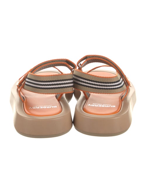 Burberry Nylon Striped Slingback Sandals