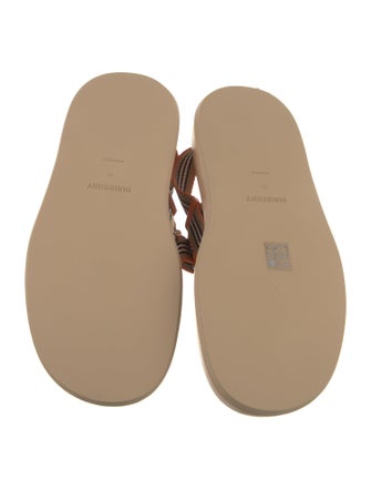 Burberry Nylon Striped Slingback Sandals