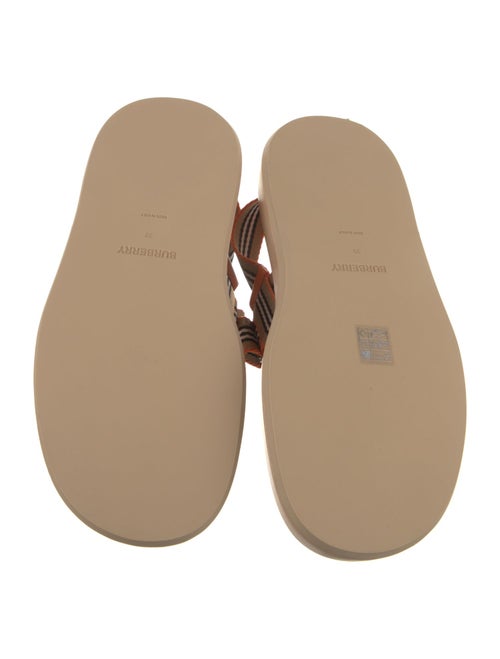 Burberry Nylon Striped Slingback Sandals