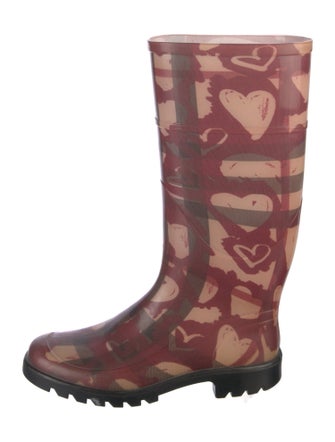 Burberry Rubber Printed Rain Boots