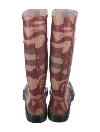 Burberry Rubber Printed Rain Boots