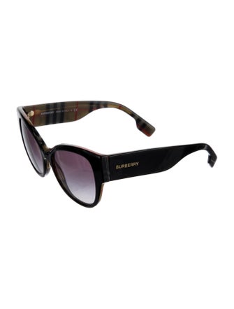 Burberry Nova Check Pattern Cat-Eye Sunglasses