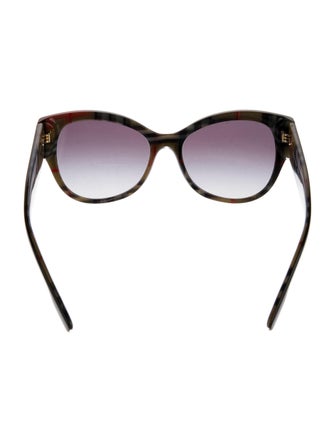 Burberry Nova Check Pattern Cat-Eye Sunglasses