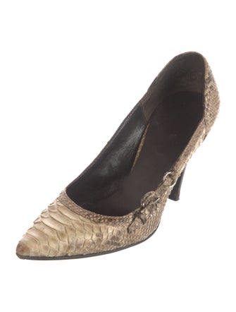 Burberry Python Animal Print Pumps