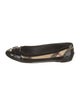 Burberry Patent Leather Graphic Print Ballet Flats