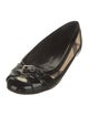 Burberry Patent Leather Graphic Print Ballet Flats