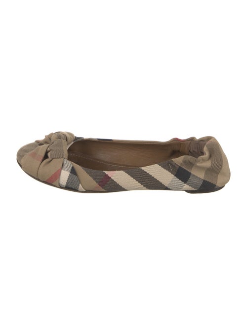 Burberry House Check Pattern Canvas Ballet Flats