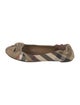 Burberry House Check Pattern Canvas Ballet Flats