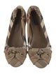 Burberry House Check Pattern Canvas Ballet Flats