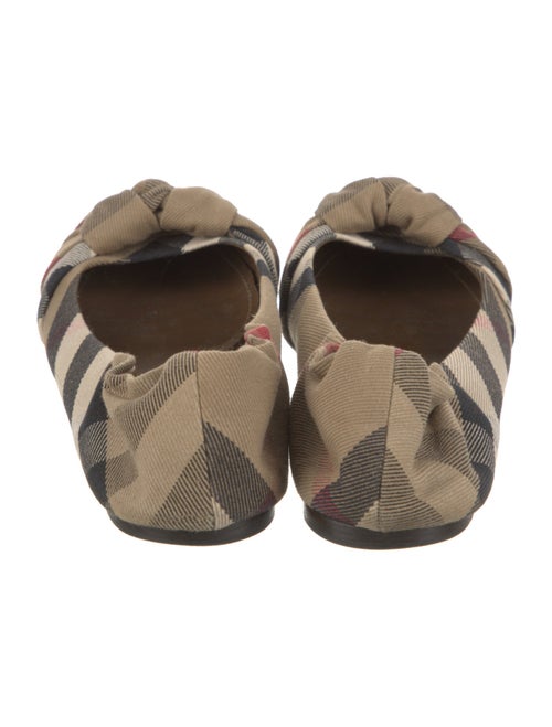 Burberry House Check Pattern Canvas Ballet Flats