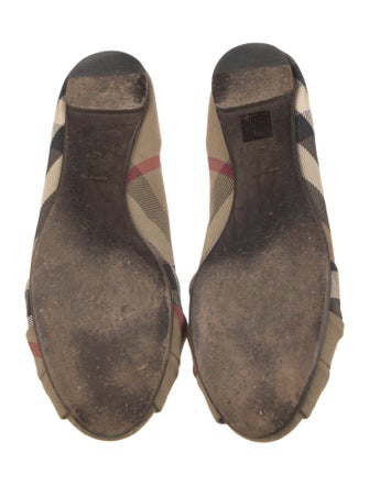 Burberry House Check Pattern Canvas Ballet Flats