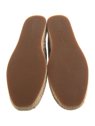Burberry Nova Check Pattern Canvas Espadrilles