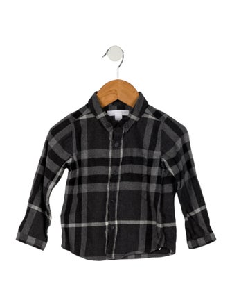 Burberry Infant Boys' Check Print Button Up Shirt