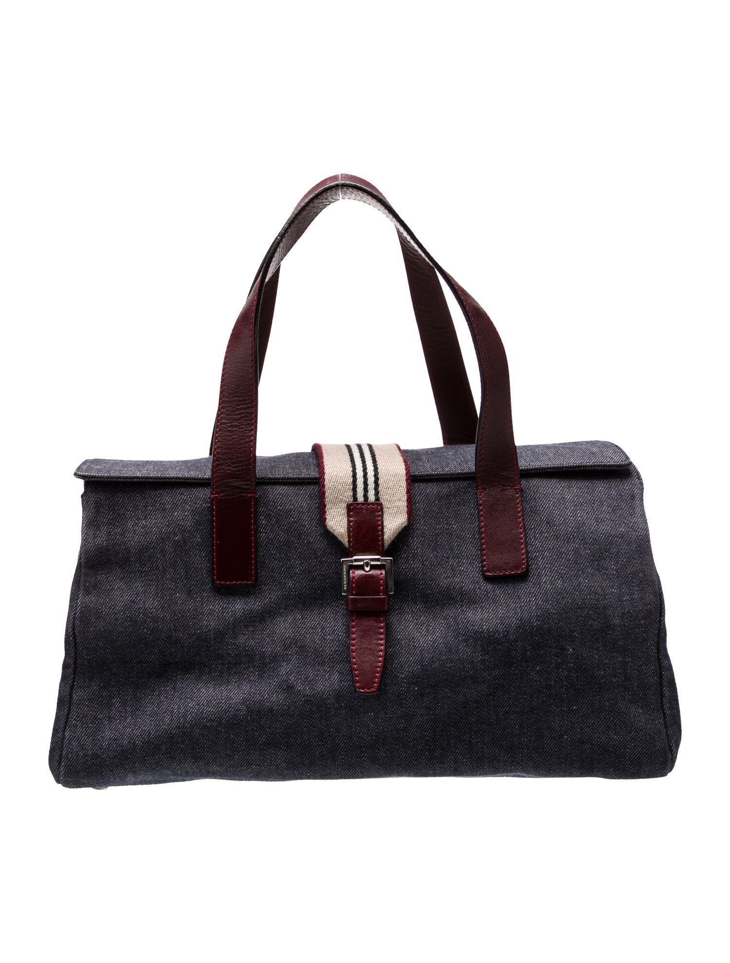 Burberry Denim Top Handle Bag - Blue Handle Bags, Handbags