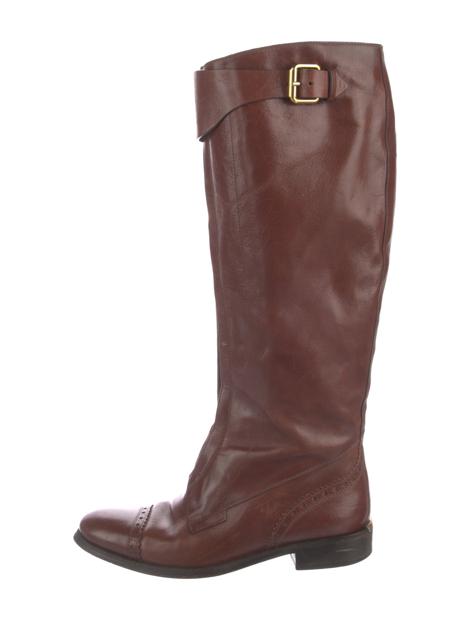 Burberry Leather Riding Boots