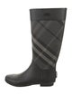 Burberry Rubber Plaid Print Rain Boots