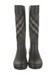 Burberry Rubber Plaid Print Rain Boots