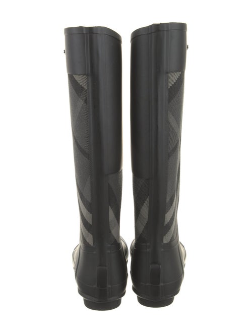 Burberry Rubber Plaid Print Rain Boots