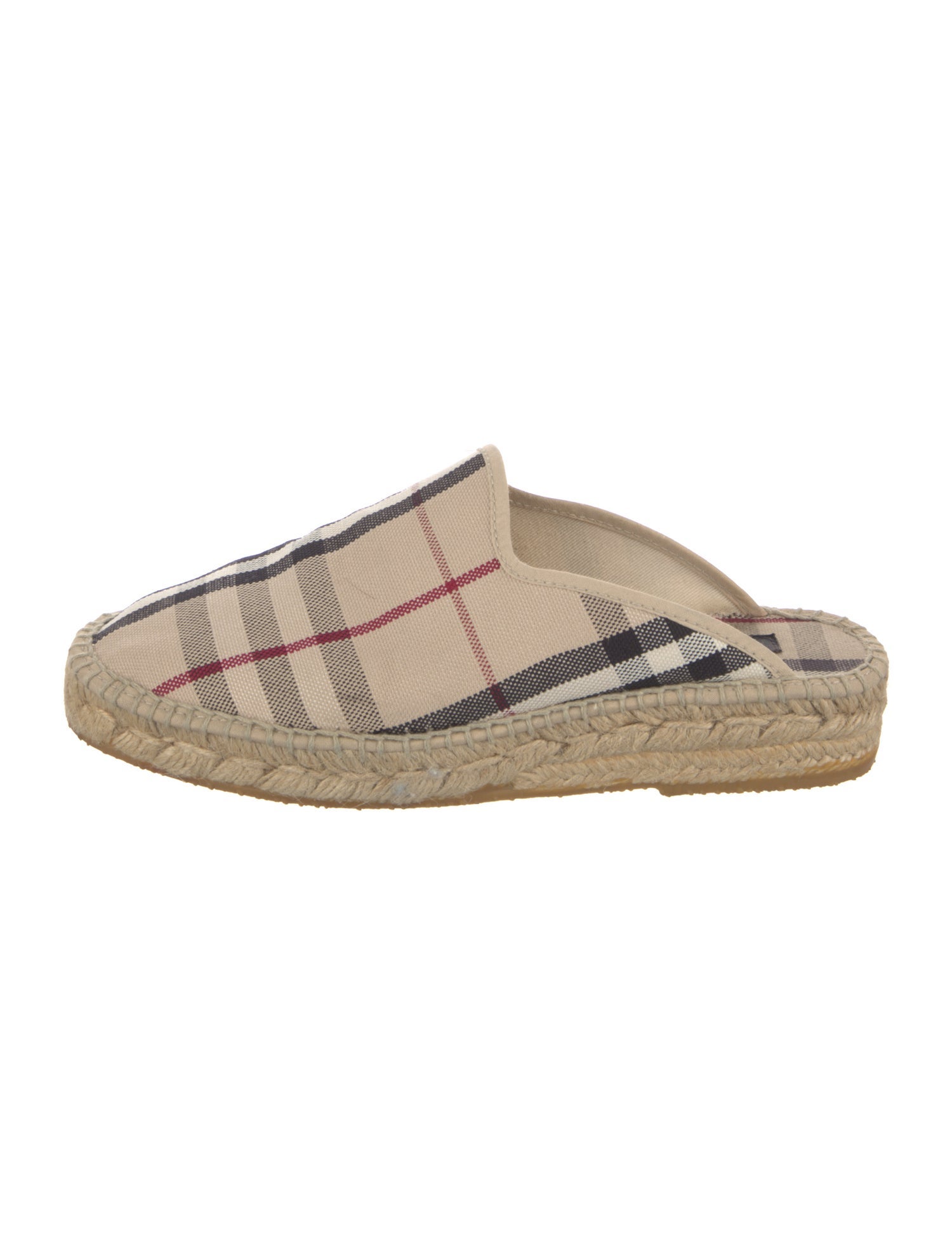 Burberry Nova Check Pattern Canvas Espadrilles