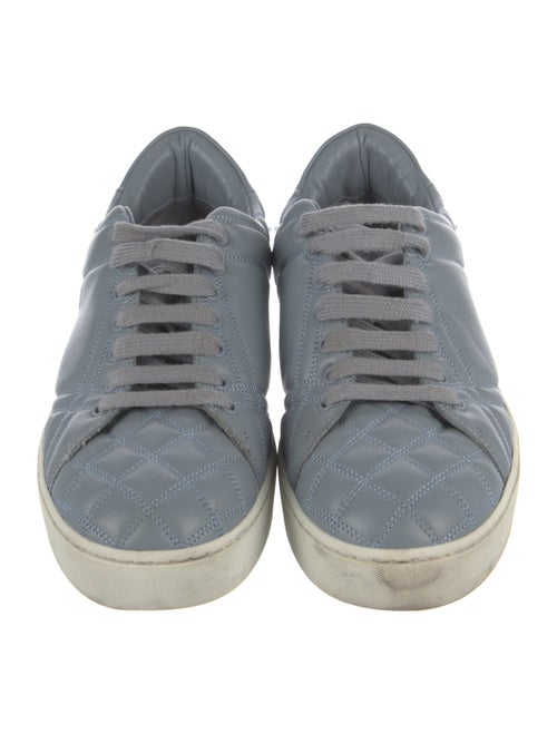 Burberry Quilted Pattern Leather Sneakers